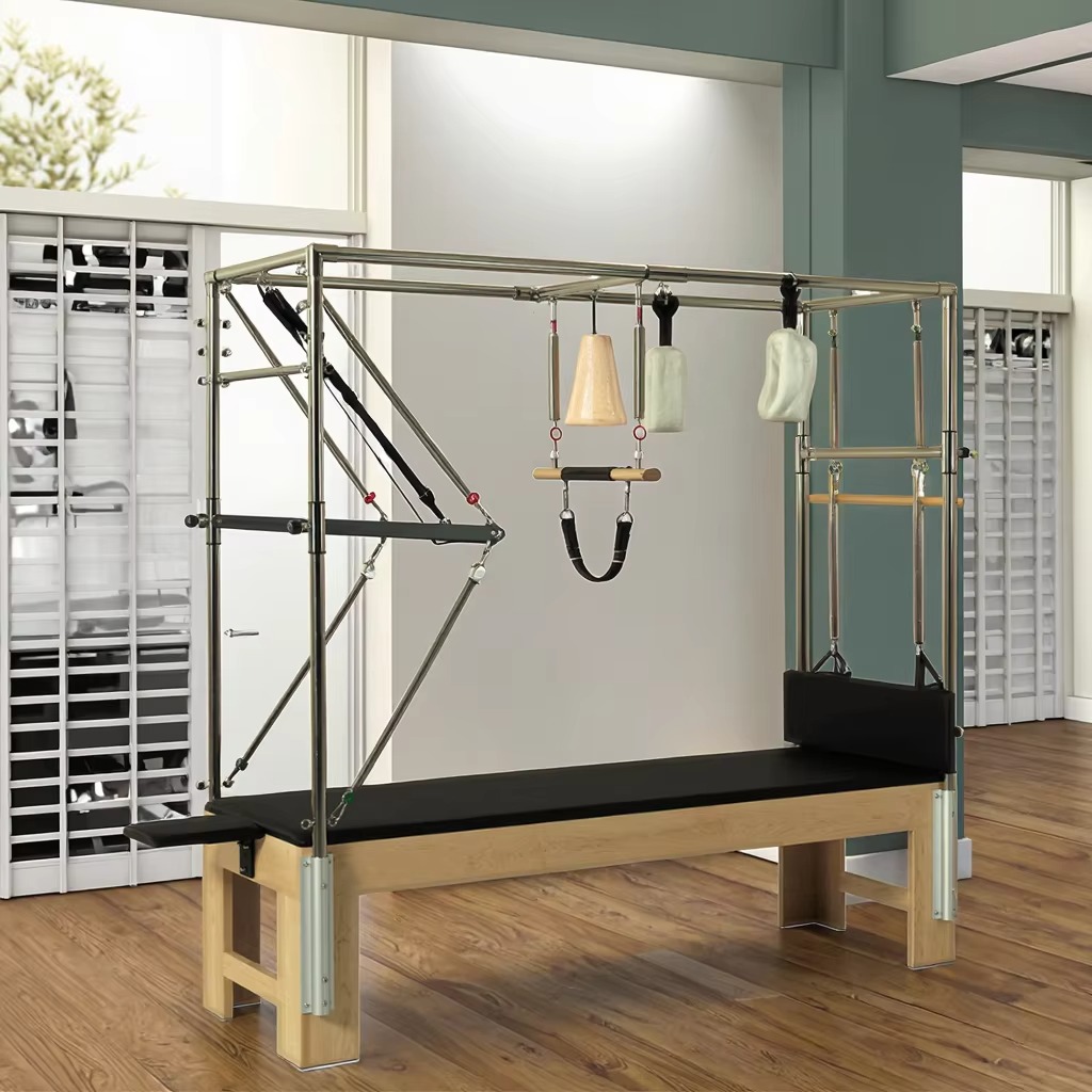 Yoga Fitness Pilates - Peralatan Reformer Pilates Kayu Oak untuk