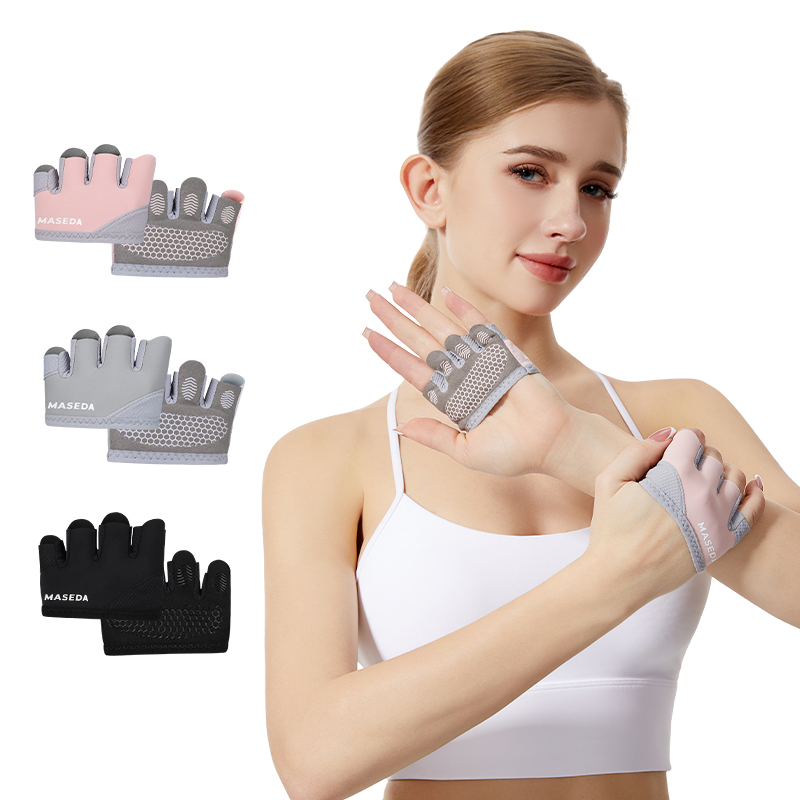 Yoga Fitness Pilates - Sepasang Sarung Tangan Fitness Tanpa Jari:
