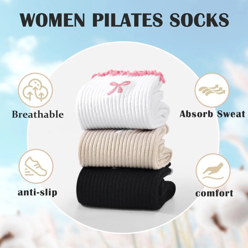Yoga Fitness Pilates - Kaus Kaki Yoga Profesional, Tali Katun