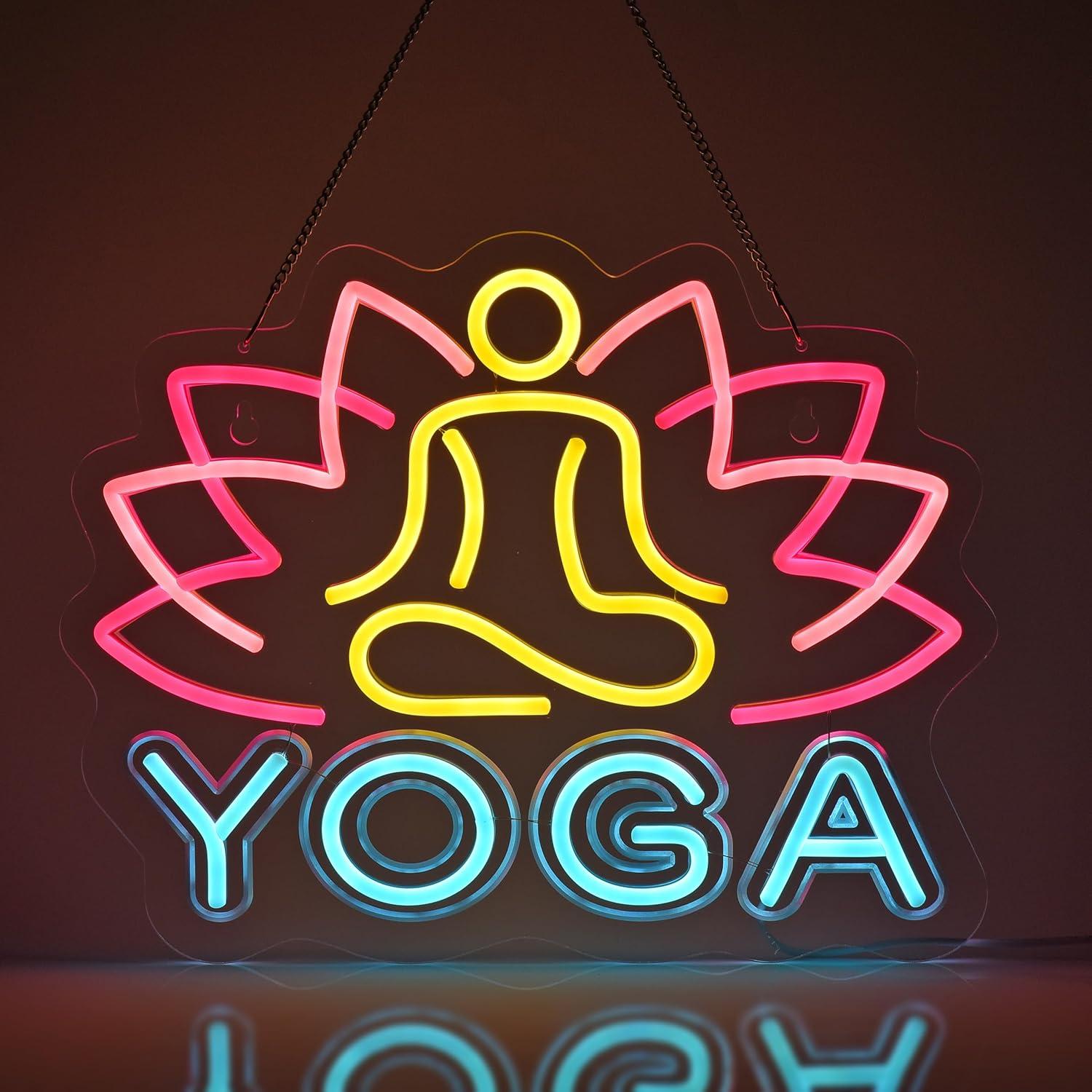 Zen Yoga Fitness - Lampu Neon Yoga, Lampu Neon Gantung,