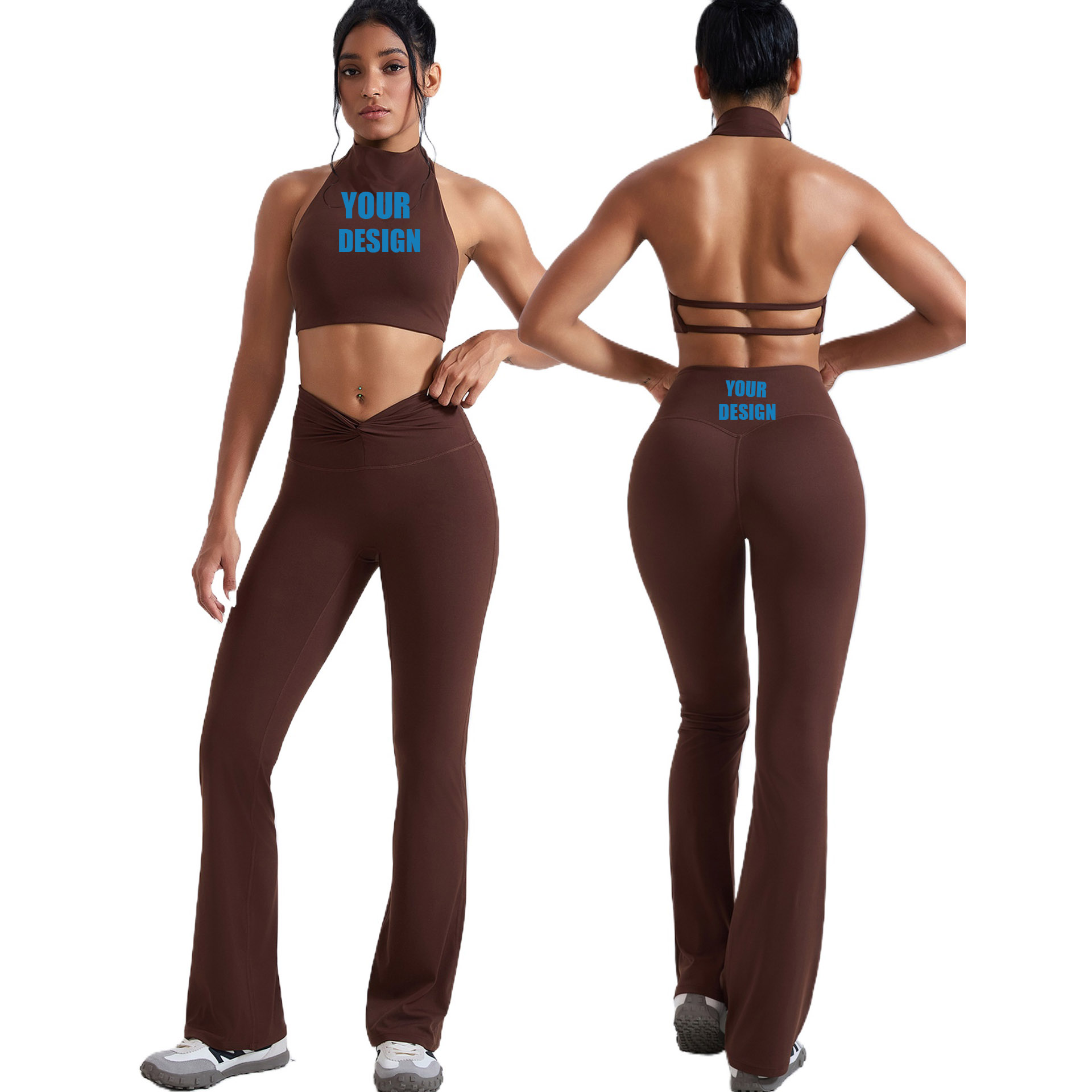 Yoga Fitness Logo - Set Dua Potong Olahraga Luar Ruangan