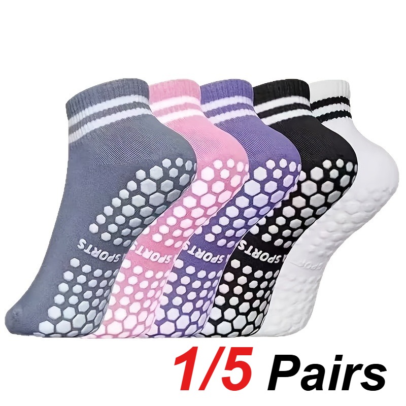 Yoga Fitness Pilates - 1/5 Pasang Kaus Kaki Yoga Pilates