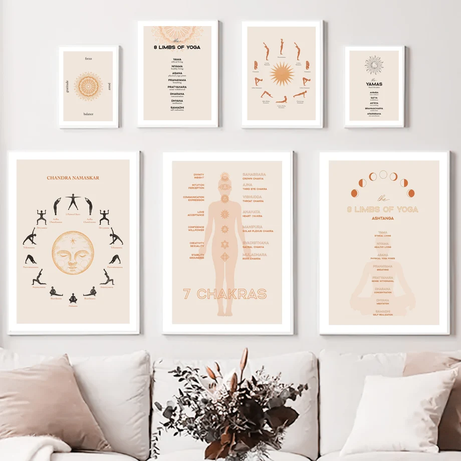 Zen Yoga Fitness - Lukisan kanvas poster Nordic dan cetakan