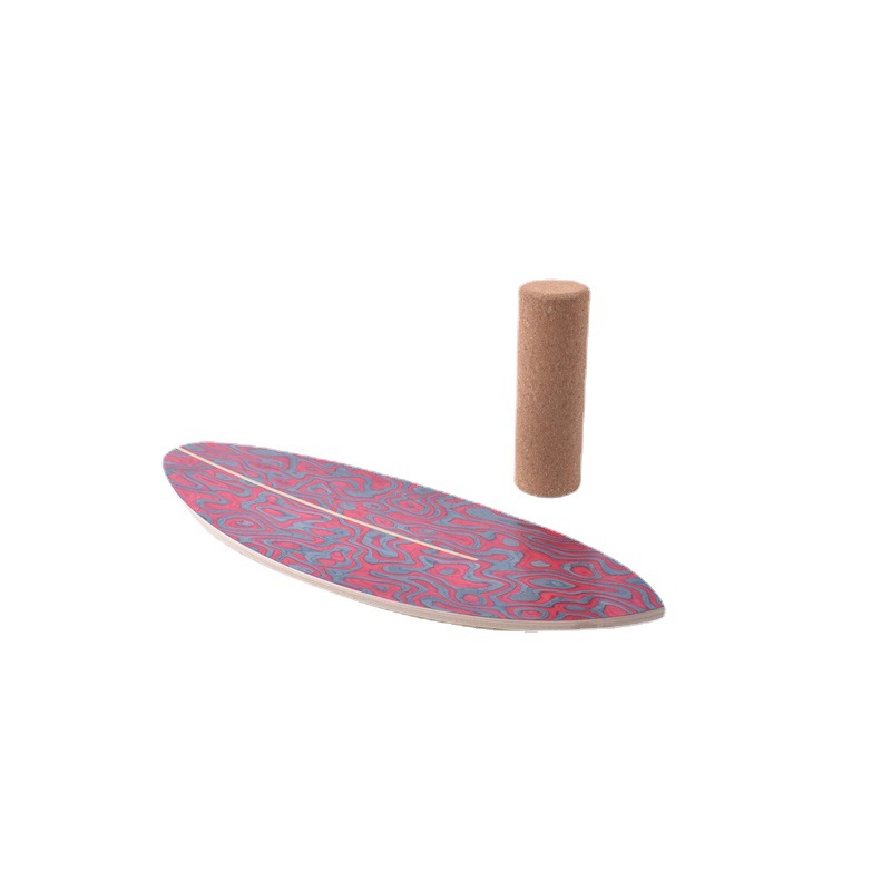 Yoga Fitness Trainer - Papan Keseimbangan Kayu dengan Roller untuk
