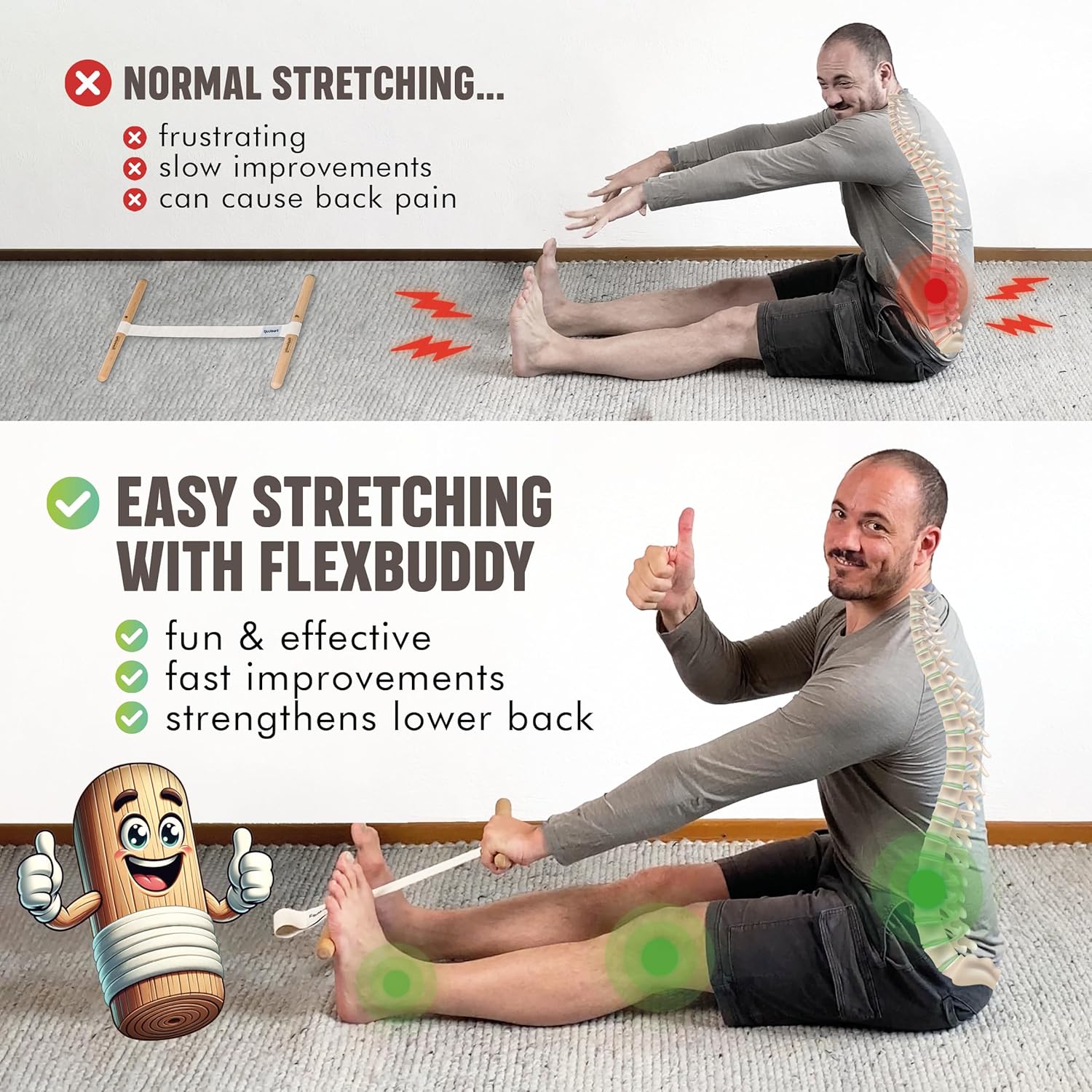 Alat Peregang Hamstring dengan - Yoga Fitness Usa ulasan dan harga