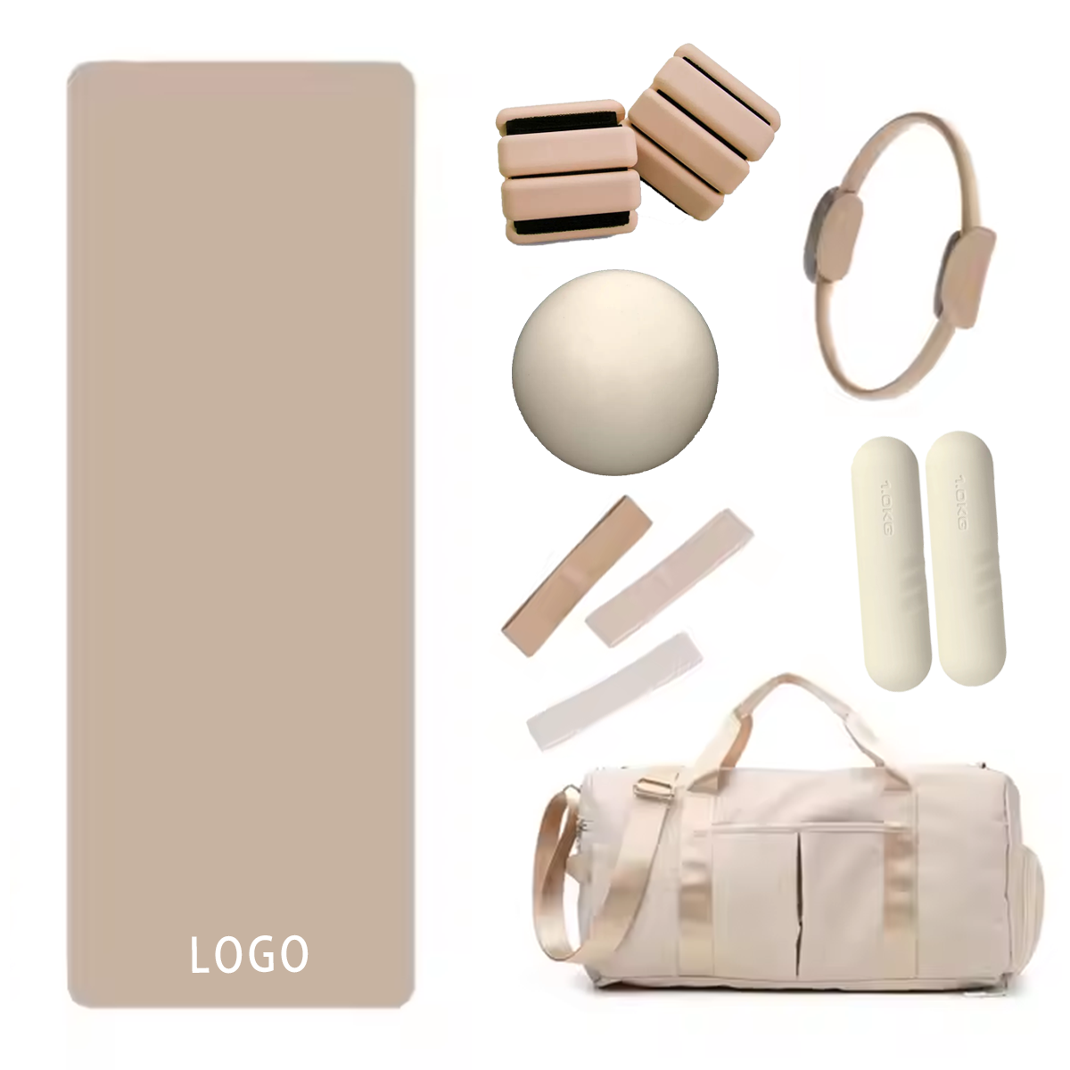 Set Perlengkapan Fitness denga - Yoga Fitness Logo ulasan dan harga