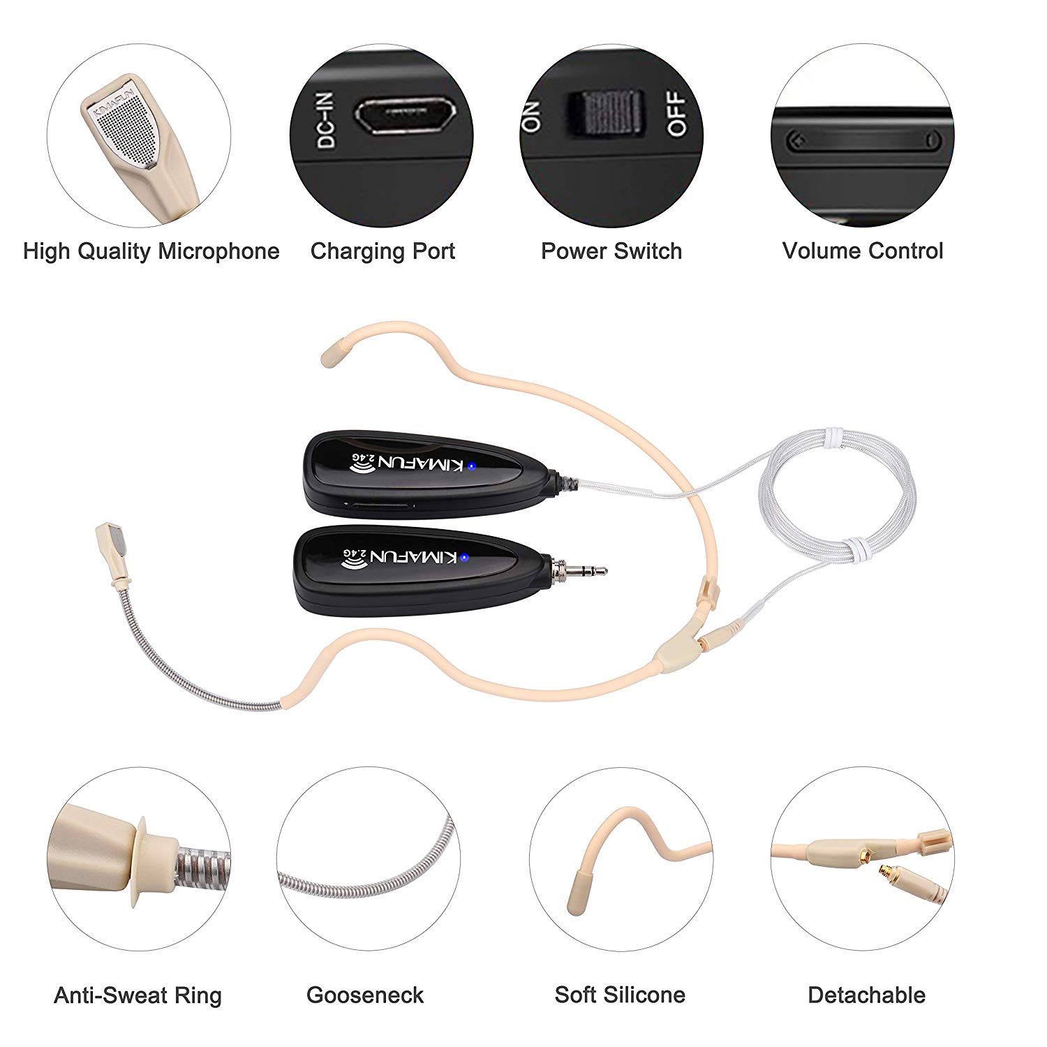 KIMAFUN Headset Nirkabel Tahan - Yoga Fitness Spinning ulasan dan harga