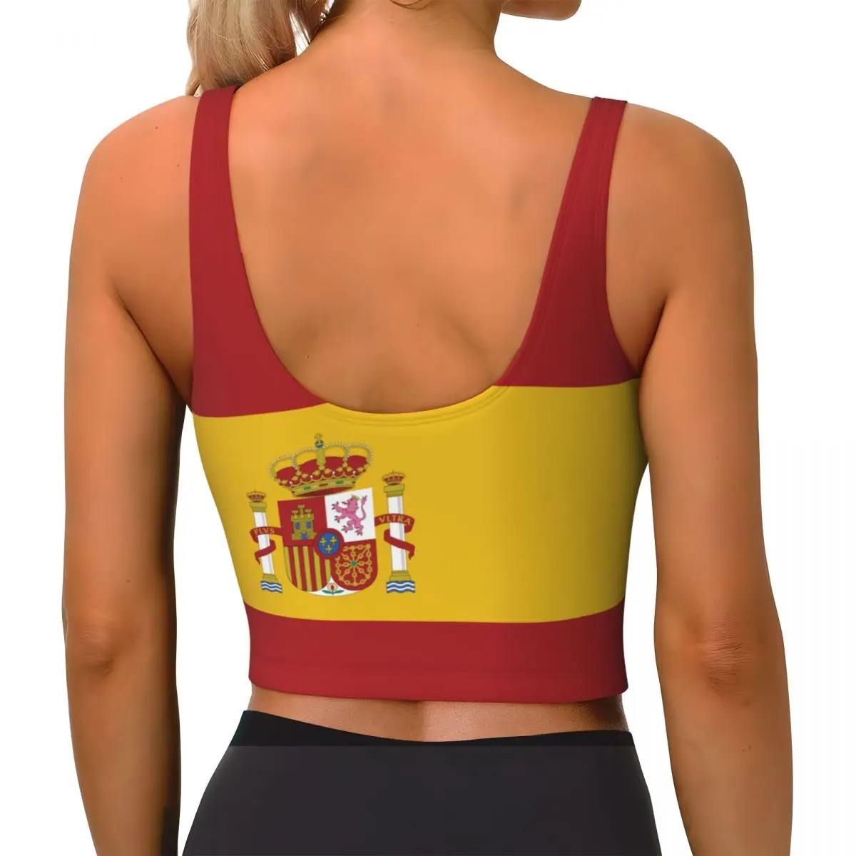 Atasan Dasar Bendera Spanyol A - Yoga Fitness Women ulasan dan harga