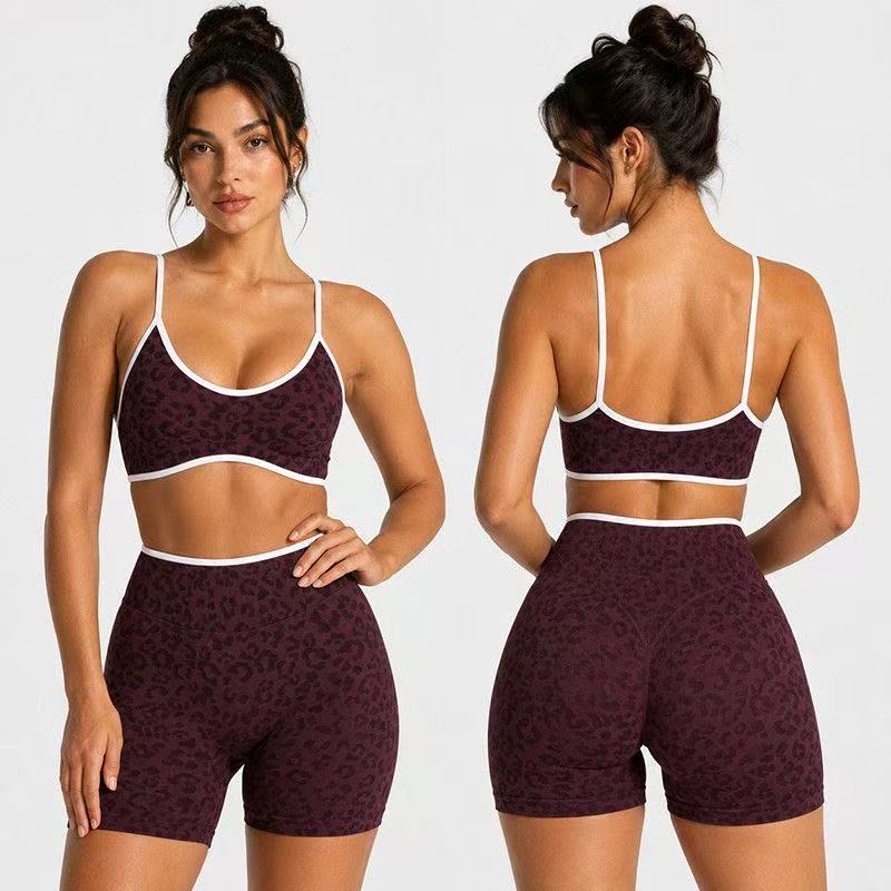 Bra Olahraga Wanita Motif Leop - Yoga Fitness Logo ulasan dan harga